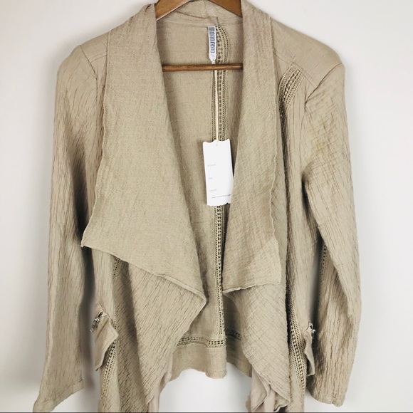Monoreno Sweaters - Monoreno Boho Open Front Waterfall Cotton NWT